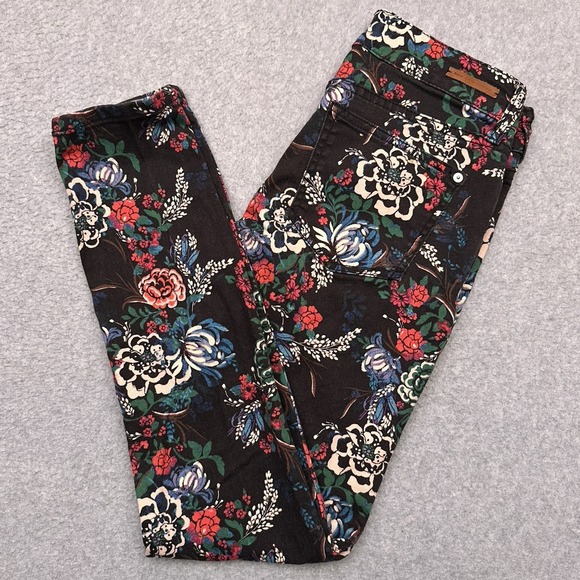 Pilcro and the Letterpress Denim - Pilcro and the Letterpress Mid-rise Skinny Jean 26 (28x28) Floral All Over Print